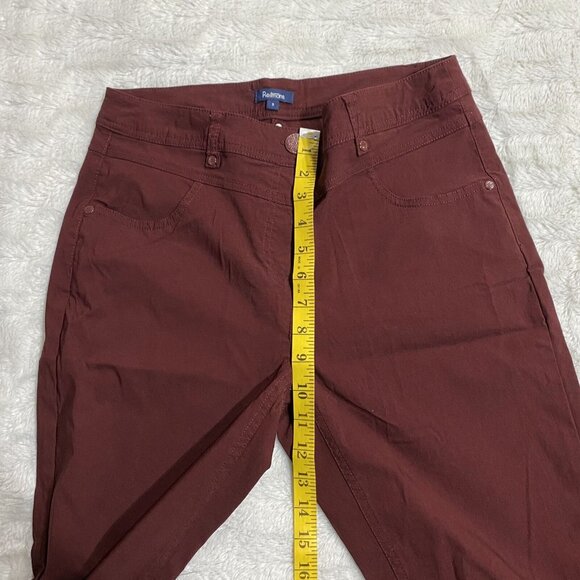 Reitmans Jeans Womens Size 9 Burgundy Polyester Stertch Bootcut Mid-Rise Pockets - Picture 9 of 12